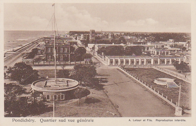 01-02 - Pondichery - bord de mer - vue vers le sud - 2